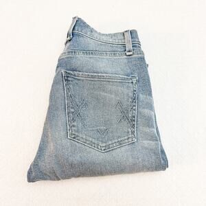 McGuire Vintage Slim Light Wash Frayed Hen Denim Jeans Size 25